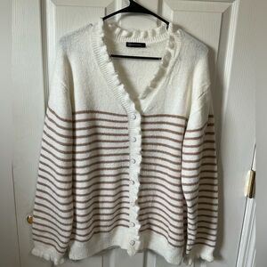 Pretty Garden cardigan sweater. Size L